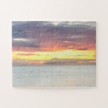 Vacksam Orange gult solnedgång sommaren himlar hav