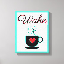 Väcksignal för kök, kaffe, turkos, röd, svart