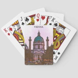 Vacksöt österrikisk kyrkoarkitektur i Wien Casinokort