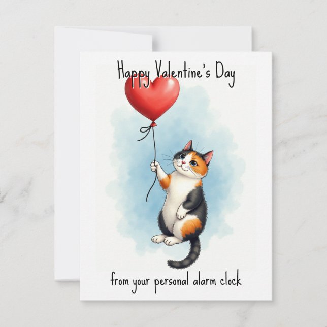 💘🐈Väckt av Kärlek Julkort (Framsida)