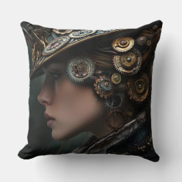 Vackt Steampunk Woman Kudde