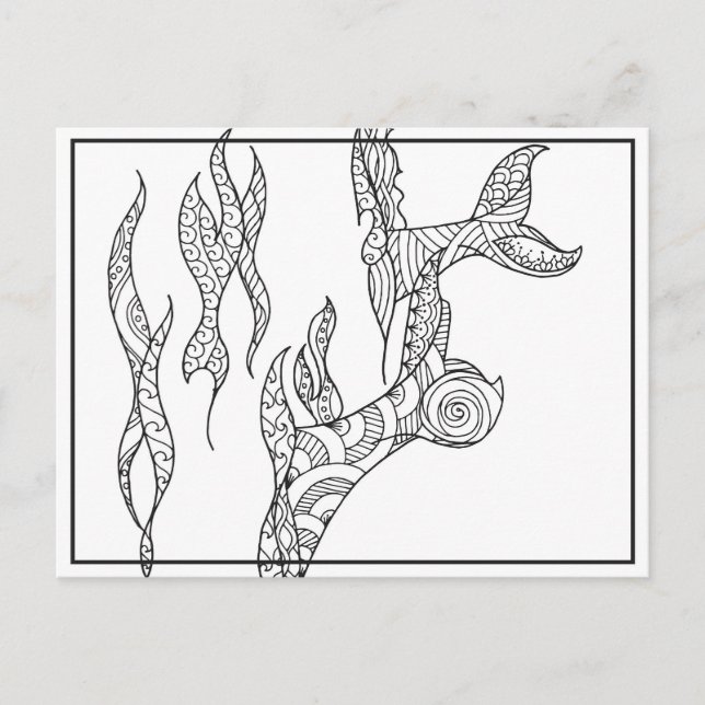 Vackvalsflukes, svartvitt vykort (Framsida)