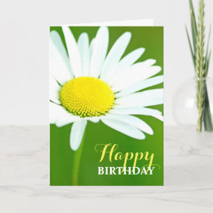 Vackvit Daisy Birthday Kort