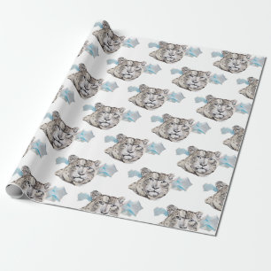 Vackvit tiger presentpapper