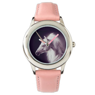 Vackvit Unicorn Guld Spiral Horn Armbandsur