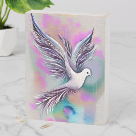 Vackvit vattenfärgsduva för eteriska vattenfärger