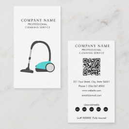 Vacuum Cleaner Professional Cleaning Services Visitkort