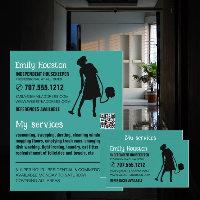 Vacuum Cleaner Silhouette, Housekeeper, Maid Flygblad (Skapare uppladdad)