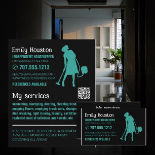 Vacuum Cleaner Silhouette, Housekeeper, Maid Reklamblad