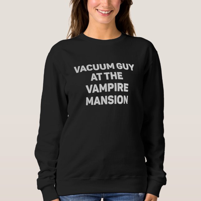 Vacuum Guy At The Vampire Mansion  EMO Vamp Goth W T Shirt (Framsida)