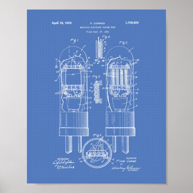 Vacuum Tube 1929 Patent Art-symbol Poster (Framsidan)