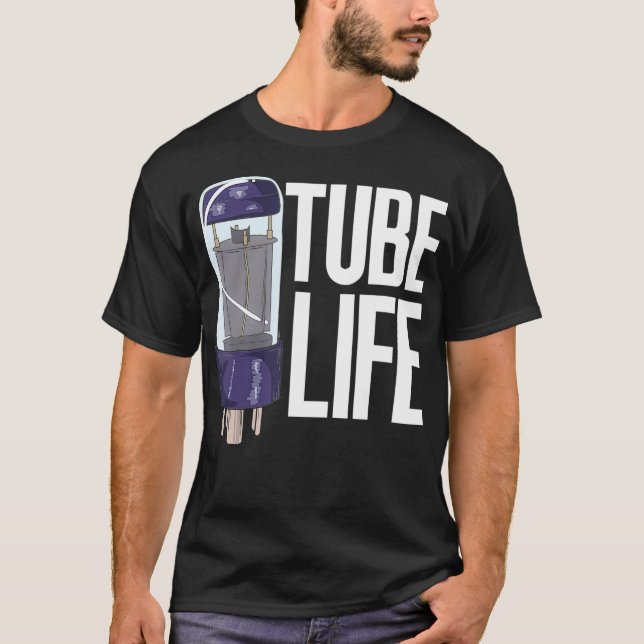 Vacuum Tube Life Audio Amp Analog audiophile hifi T Shirt (Framsida)