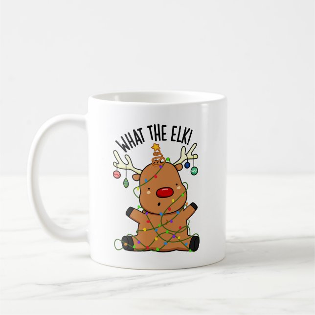Vad älgen Rolig djur vits  Kaffemugg (Vänster)