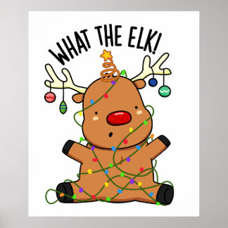 Vad Älgen Rolig Djurfusk Poster