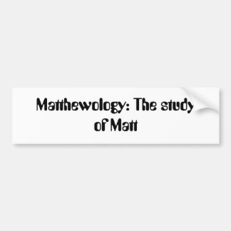 Vad alla matts behöver på deras bil bildekal