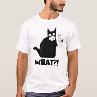 Vad är Ansikte masken Black Cat Hand Sanitizer? T Shirt