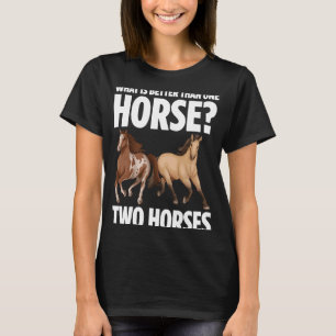 Vad är bättre än en häst med två hästhingägare Br T Shirt