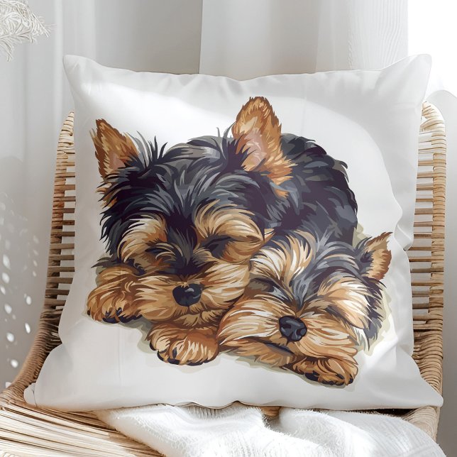 Vad är bättre än en yorkie? Två yorkier! Kudde (Skapare uppladdad)