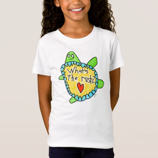 "Vad är brådska?" Sköldpadda T Shirt (Framsida)