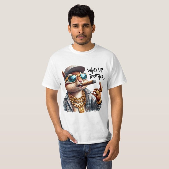 Vad är broder Squirrel Rökning Cigar? T Shirt (Hel framsida)