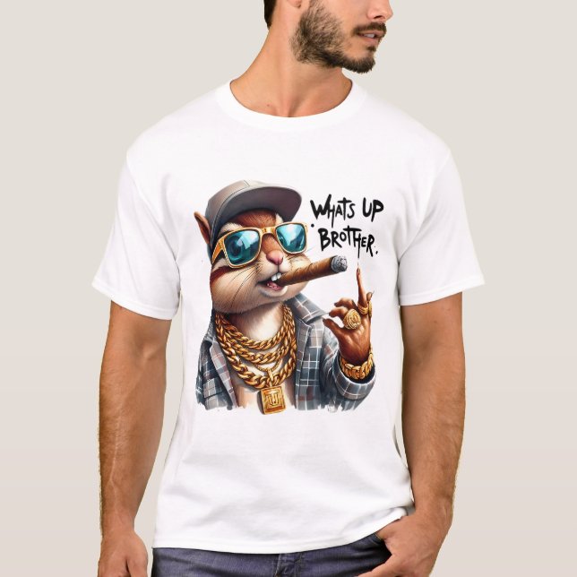 Vad är broder Squirrel Rökning Cigar? T Shirt (Framsida)
