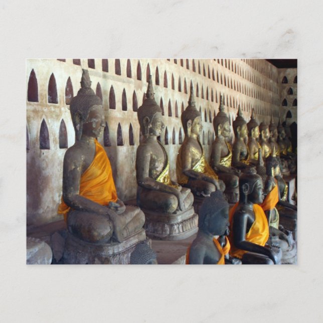 Vad är buddhas laos? vykort (Framsida)