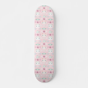 Vad är Coola, Kattunge i Rosa och Mint? Mini Skateboard Bräda 18,5 Cm