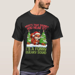 Vad är det där Ljud? Ljuny Santa Hat Squirrel Träd T Shirt