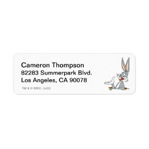VAD ÄR DET, DOC?™ BUGS BUNNY™ Kaninhål Returadress Etikett