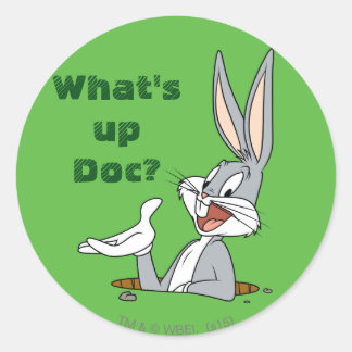 VAD ÄR DET, DOC?™ BUGS BUNNY™ Kaninhål Runt Klistermärke