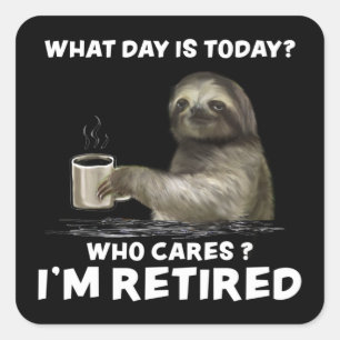 Vad är det för dag med kaffe som bär gåva? fyrkantigt klistermärke