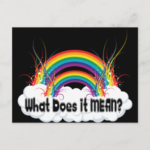 VAD ÄR DET FÖR ELAK? DUBBLA RAINBOW VYKORT