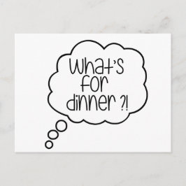 Vad är det för middag? Postkort för roligt av offe Vykort