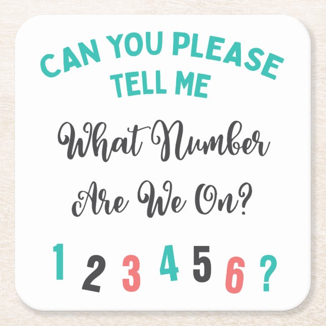 Vad är det för nummer? underlägg papper kvadrat (Framsidan)