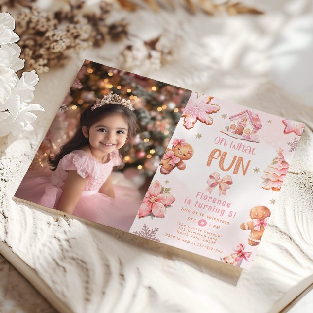 Vad är det för roligt Cookie-dekorationens fotoföd Inbjudningar (Skapare uppladdad)