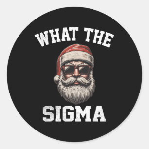 Vad är det för Sigma Santa Funny Meme Julafton Riz Runt Klistermärke