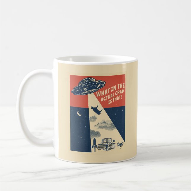 Vad är det för vrak? UFO UAP Kaffemugg (Vänster)