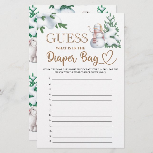 Vad är det i det dystra bytet av vintern för babyd (Fram/baksida)