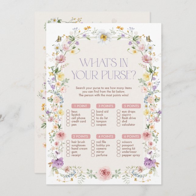 Vad är det i din Möhippa? Inbjudningar (Fram/baksida)