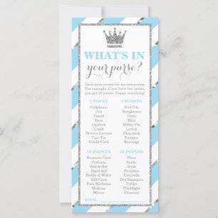 Vad är det i din plånbok? Baby Shower Game Faux Si