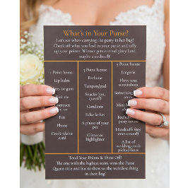 Vad är det i din plånbok? Bachelorette Party-spel