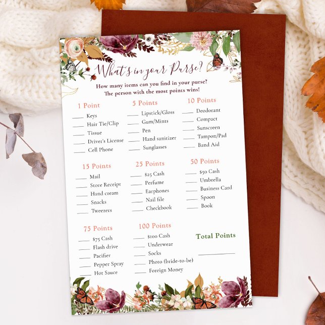 Vad är det i din plånbok? | Höstfallande Blommigt (Skapare uppladdad)