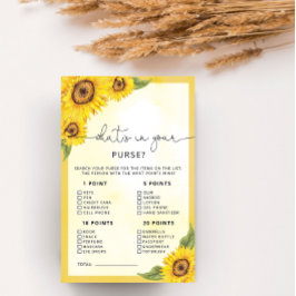 Vad är det i din väska? Solrosspel, möhippa