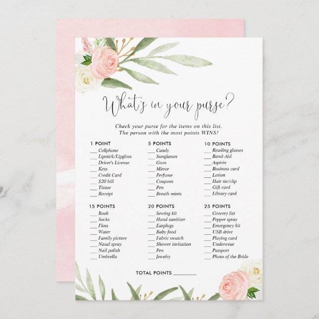 Vad är det i ditt möhippa i baby? inbjudningar (Fram/baksida)