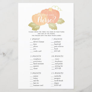 Vad är det i ditt pumpkin Baby Shower-spel?