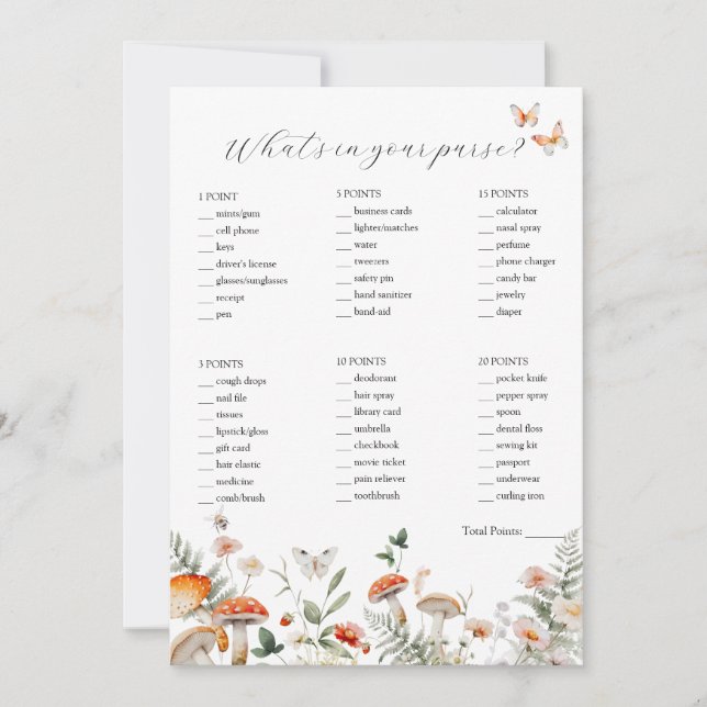 Vad är det i ditt spelkort för handledare? inbjudningar (Framsida)