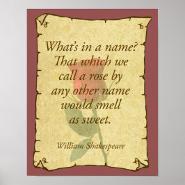 Vad är det i namn? Ro? Poster