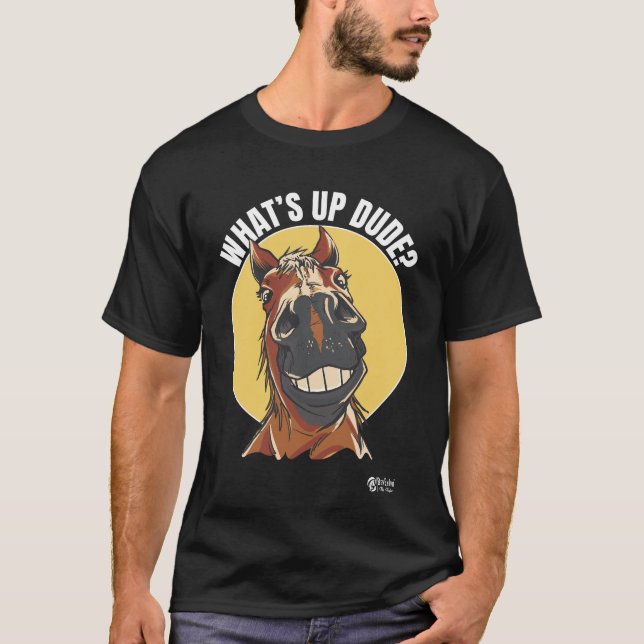 Vad är det med Upp-Grabben? Black Färg T Shirt (Framsida)