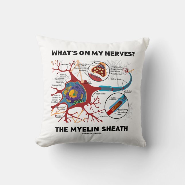 Vad är det på mina nerver? Myelin Sheath Kudde (Framsida)