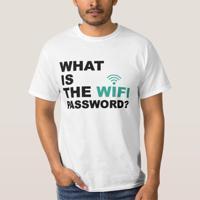 Vad är det roliga WIFI-lösenordet T Shirt (Framsida)